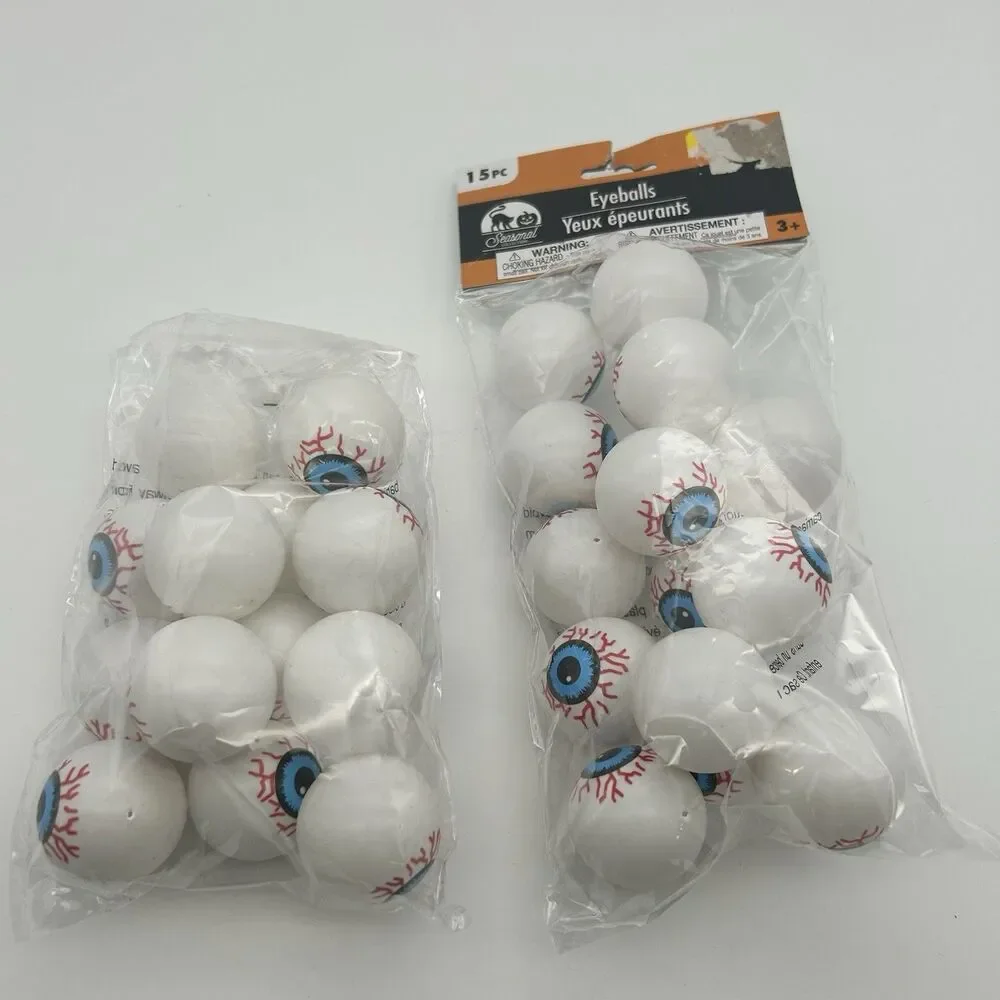28 Halloween Eyeballs Plastic Party Props Trick or Treat Games Decor Prizes